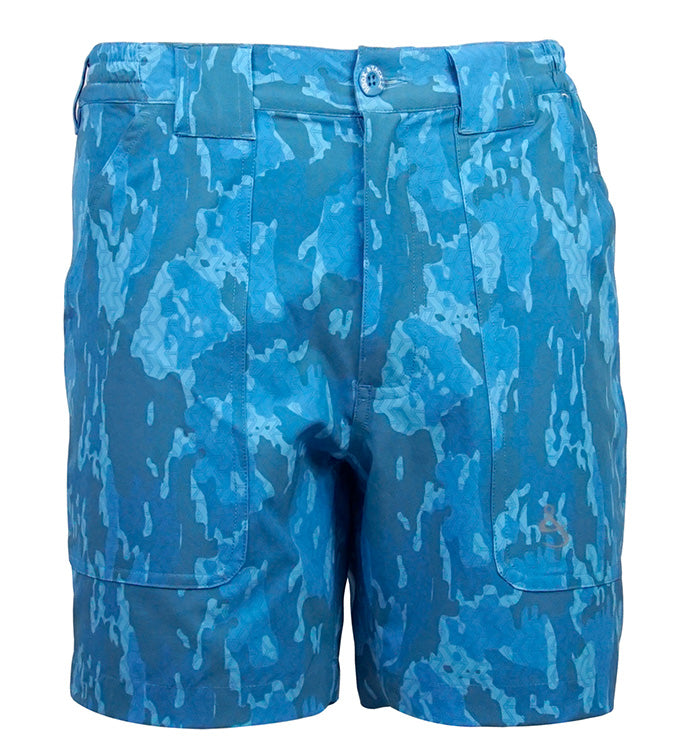 Geo Camo Lightweight Stretch Fishing Shorts for Men