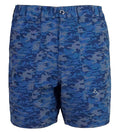 Men's Lightweight Dot Camo Stretch Hybrid Fishing Shorts Blue