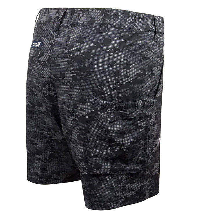 Men's Lightweight Dot Camo Stretch Hybrid Fishing Shorts Blue