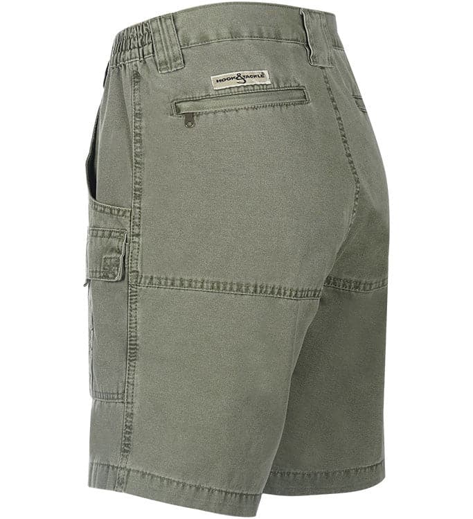Beer Can Island Men's Cargo Fishing Shorts in Olive - Image 3
