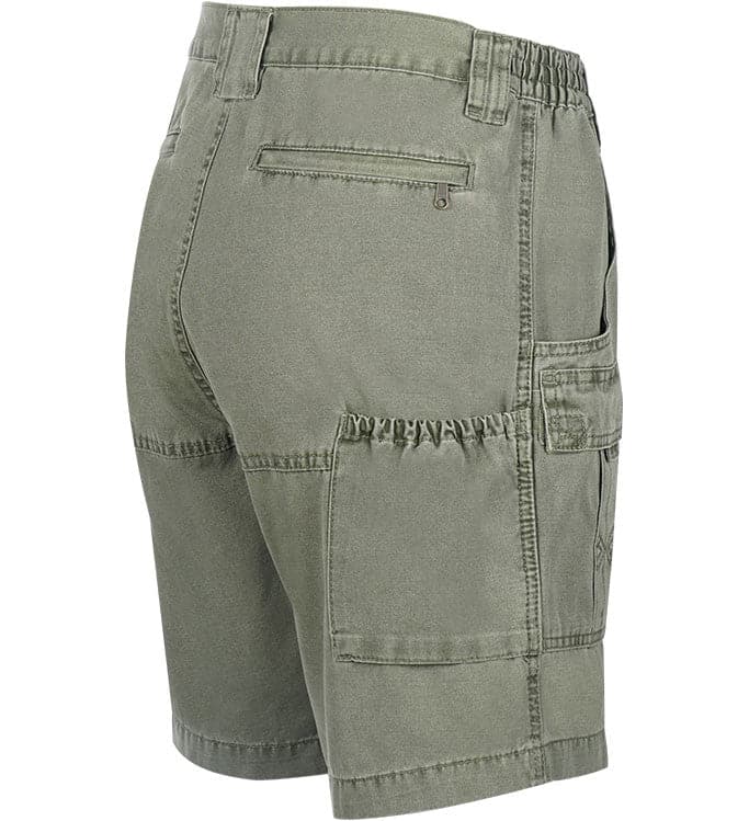 Beer Can Island Men's Cargo Fishing Shorts in Olive - Image 2