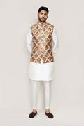 Joban Fashion Printed Colored Art Silk Printed Work Men's Jacket