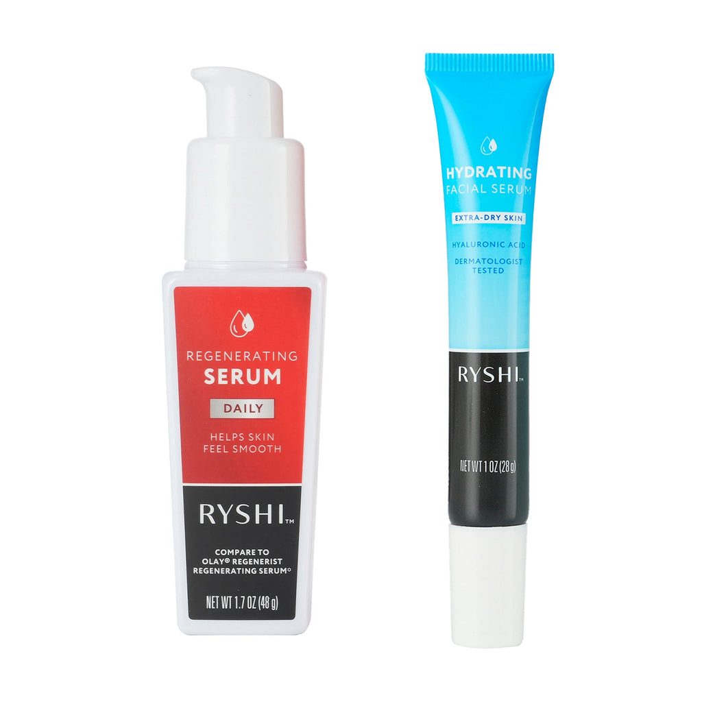 Radiance & Hydration Serum Duo: Regenerating Serum with Niacinamide & Peptides + Hydrating Facial Serum with Hyaluronic Acid