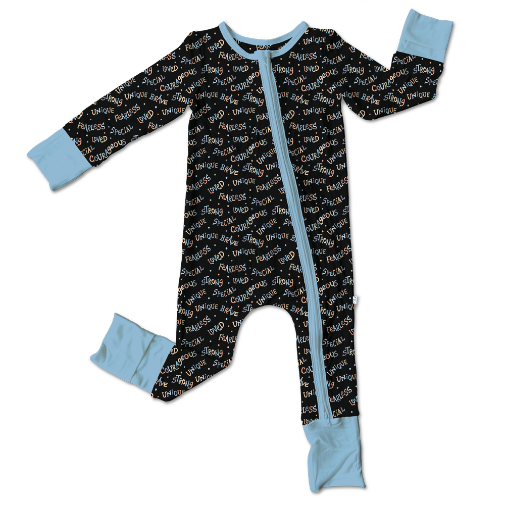 Maisie Affirmations Bamboo Convertible Footie (Pre-Order)