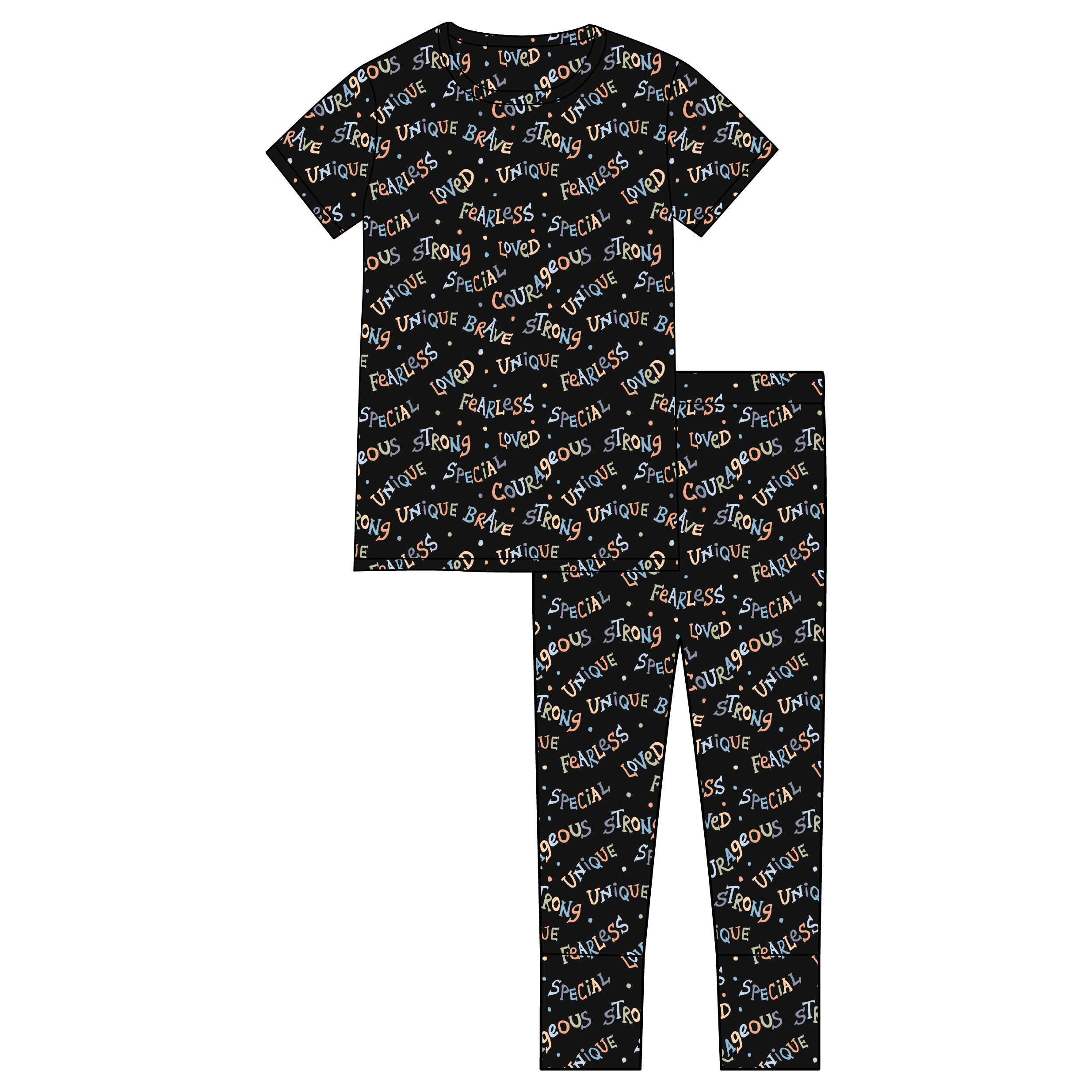 Maisie Affirmations Bamboo 2-Piece Short Sleeve Set (Pre-Order)