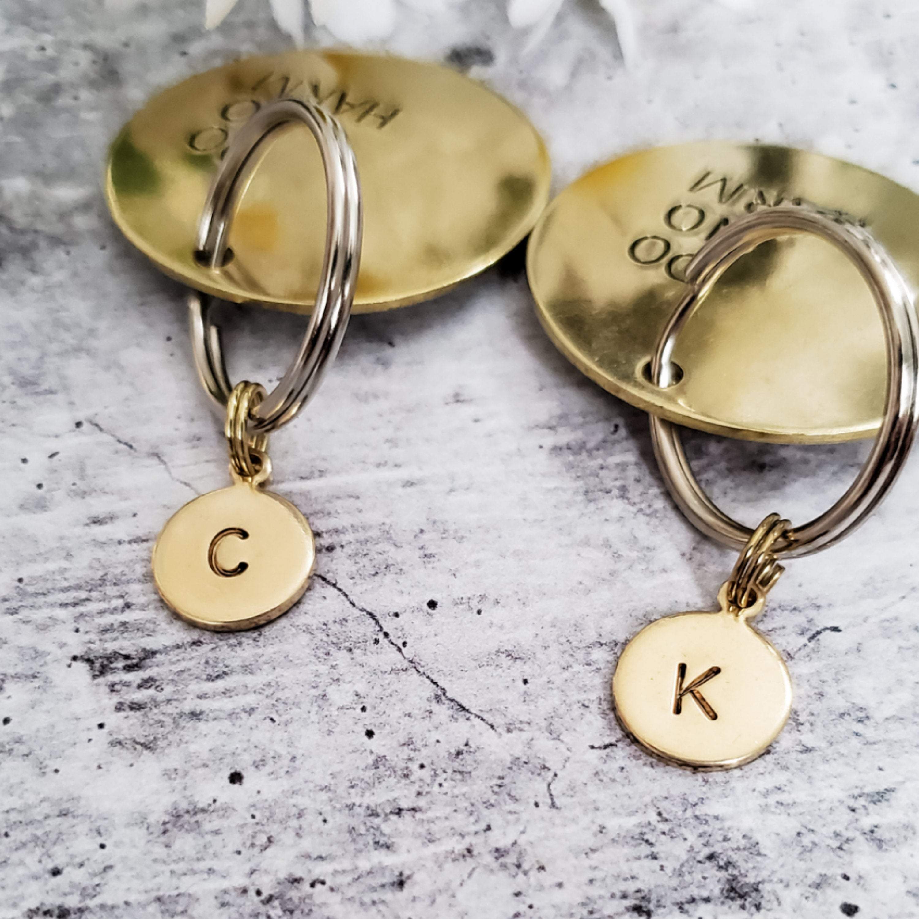 MAMA NEEDS A COCKTAIL Brass Disc Keychain