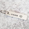 MAMA with Bear Emoji Bar Keychain