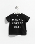Mama's Coffee Date Graphic Tee - Casual Kids Cotton Shirt
