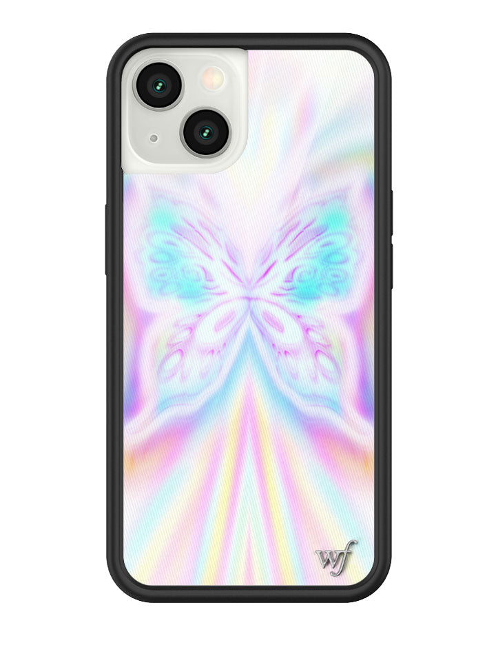 Manifest iPhone Case with Iridescent Butterfly Design