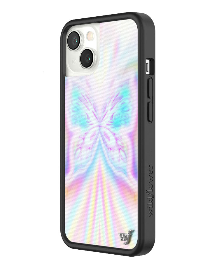 Manifest iPhone Case with Iridescent Butterfly Design