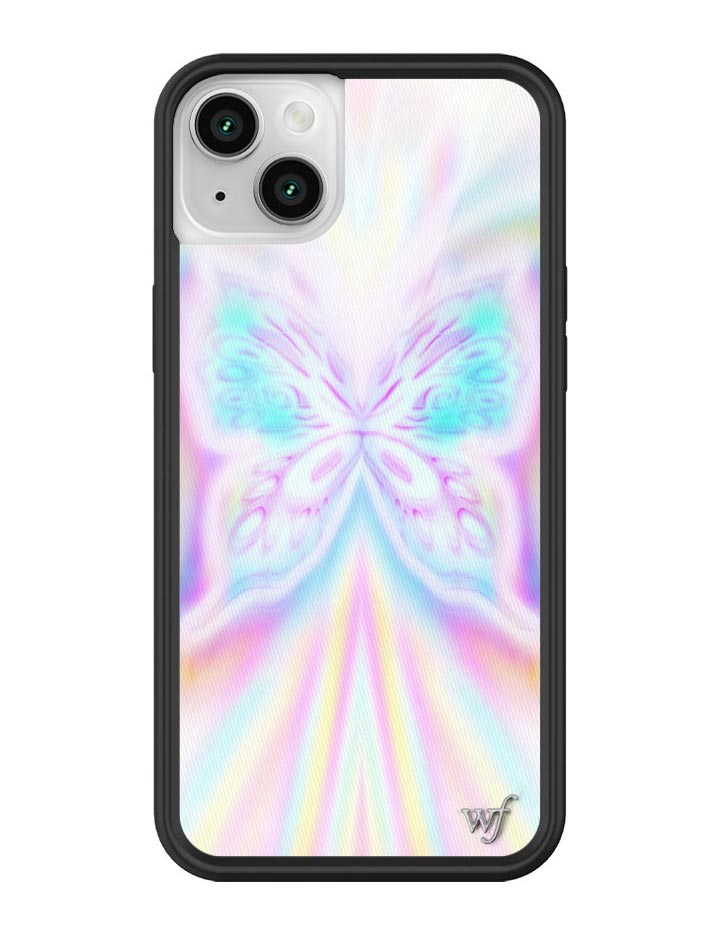 Manifest iPhone Case with Iridescent Butterfly Design
