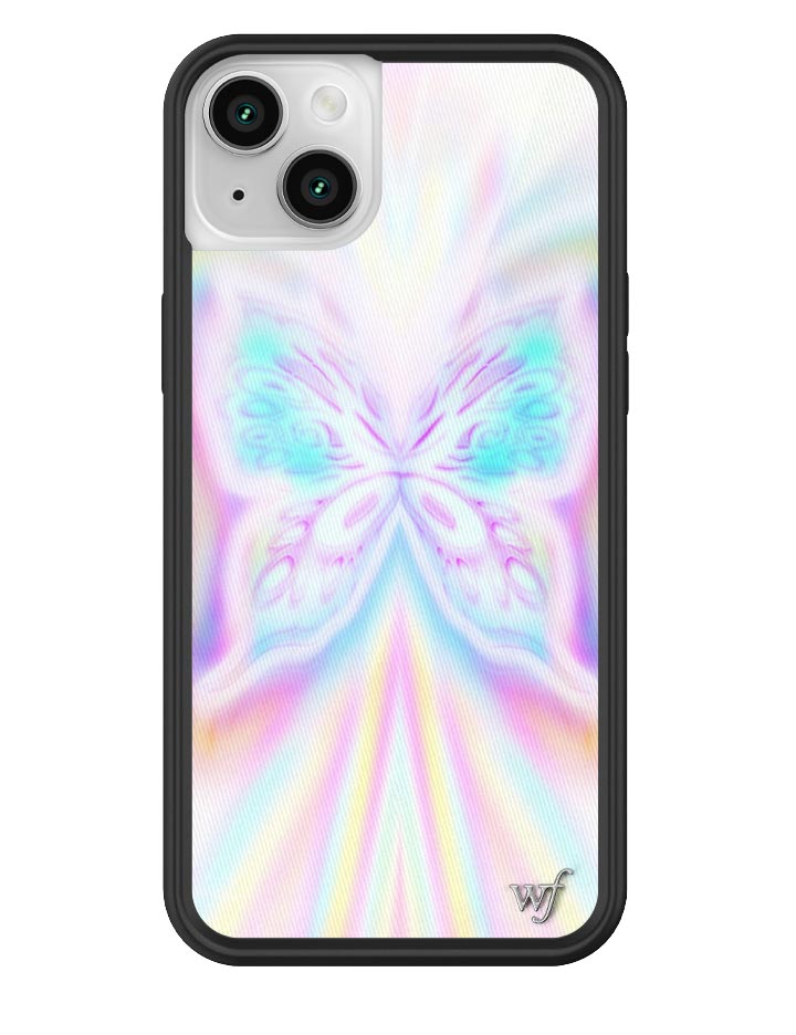 Manifest iPhone Case with Iridescent Butterfly Design