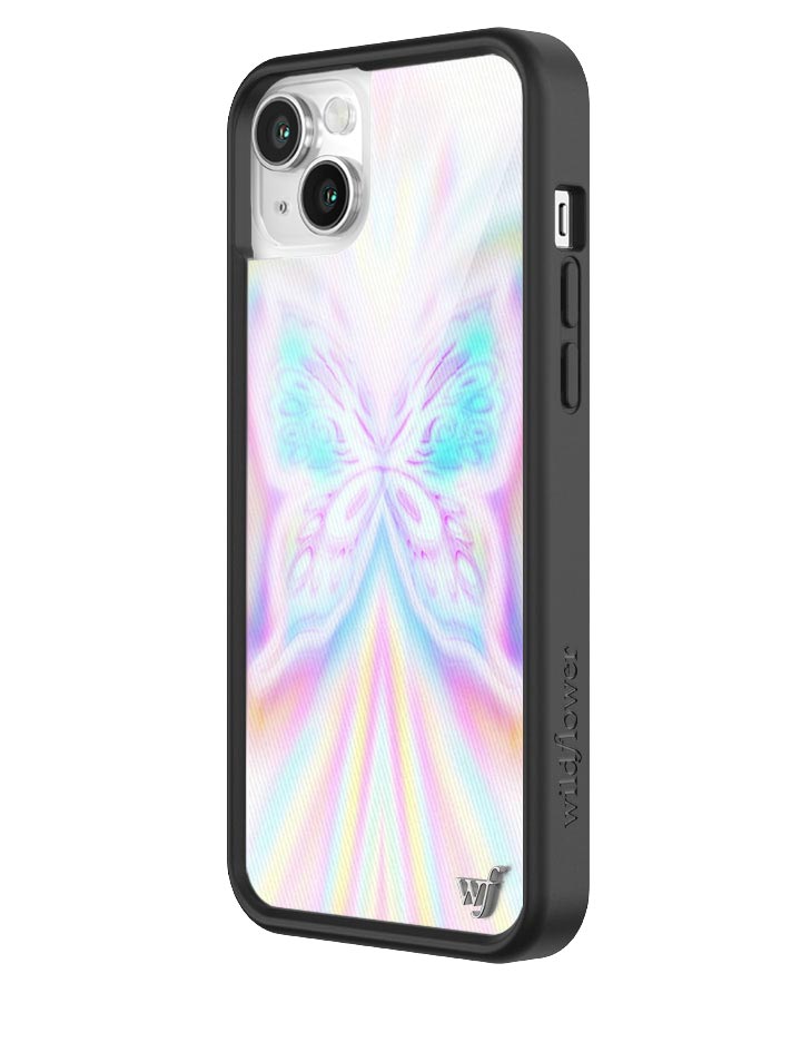 Manifest iPhone Case with Iridescent Butterfly Design