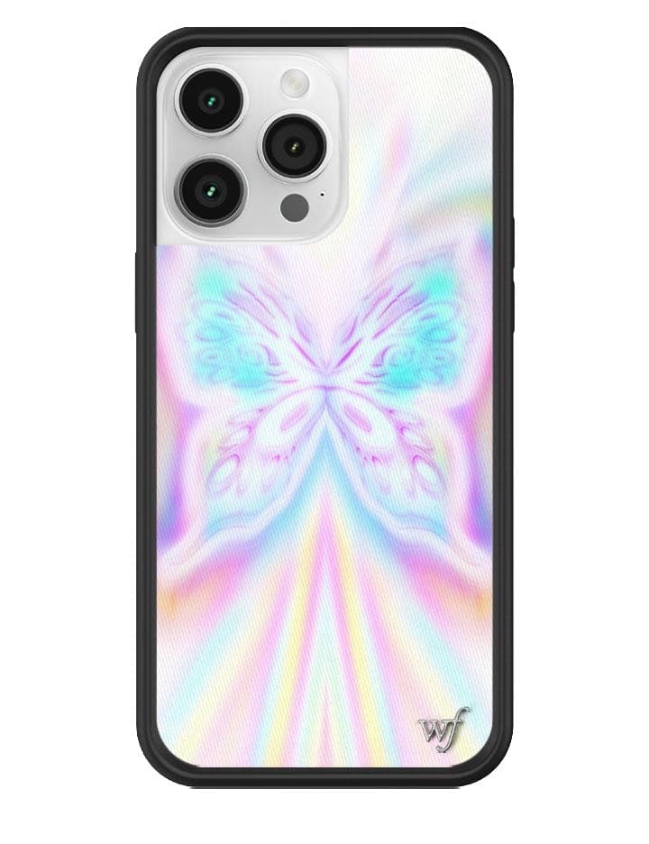 Manifest iPhone Case with Iridescent Butterfly Design