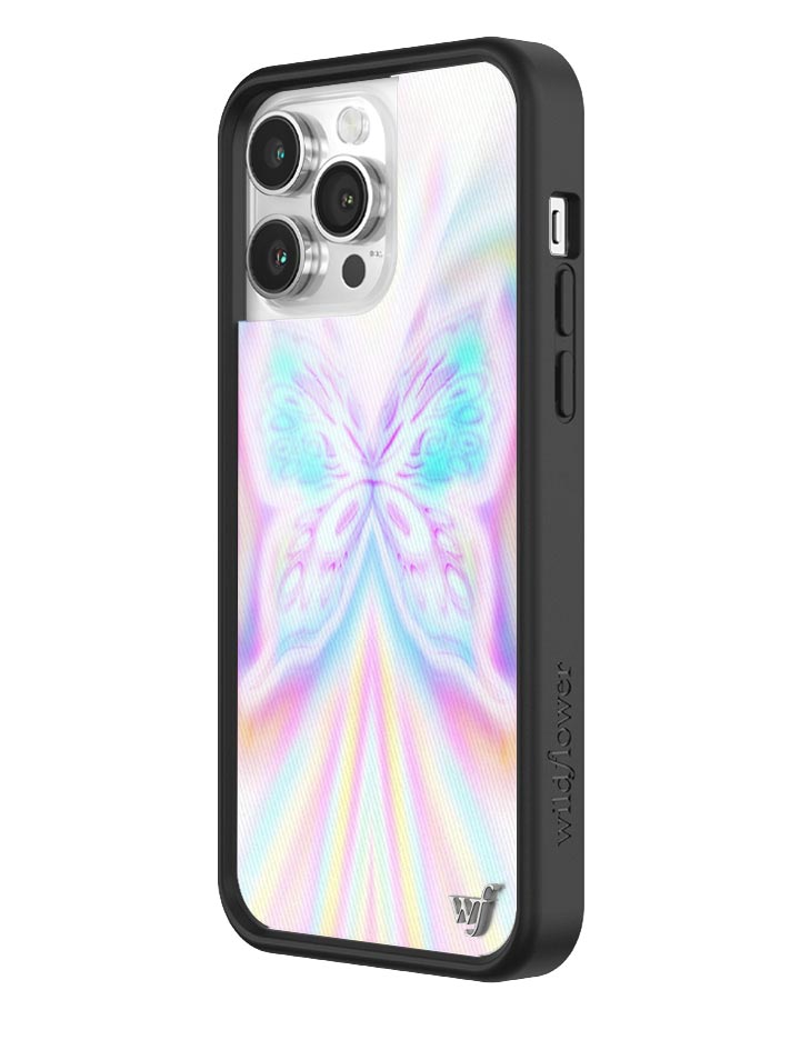 Manifest iPhone Case with Iridescent Butterfly Design