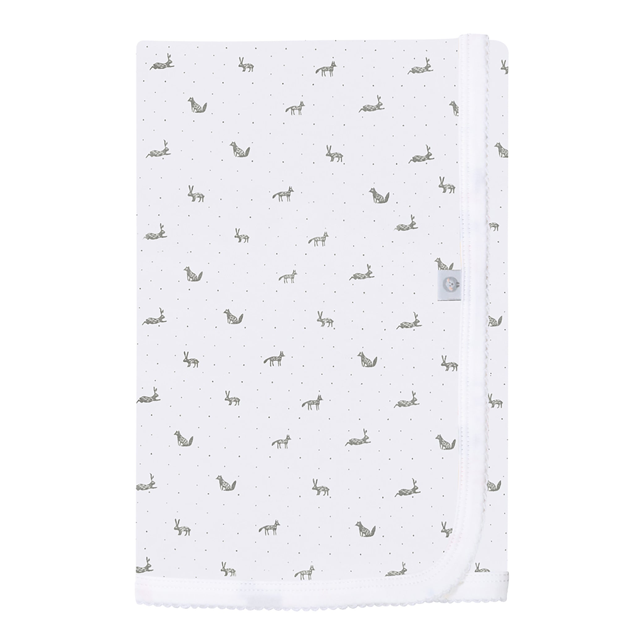 Little Gray Rabbit Pima Baby Blanket