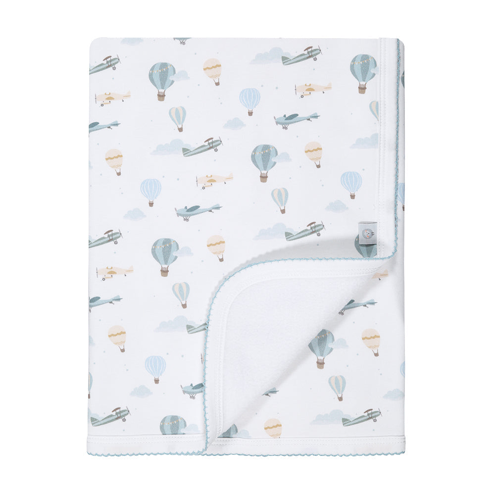 Little Airplanes Pima Baby Blanket