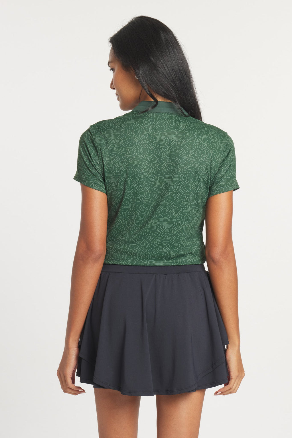Women's Catalyst Topo III Polo with Collar Green - Image 3