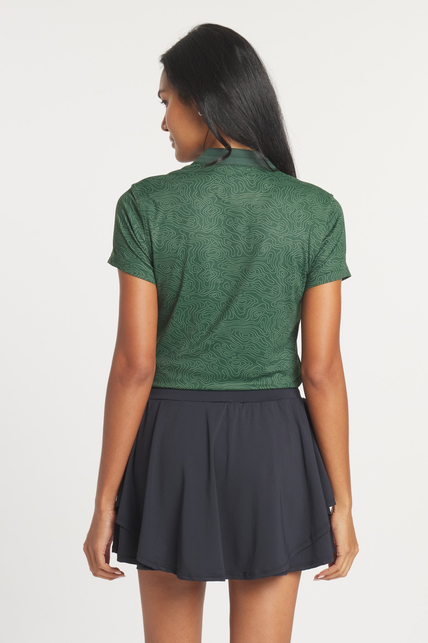 Women's Catalyst Topo III Polo with Collar Green - Image 3