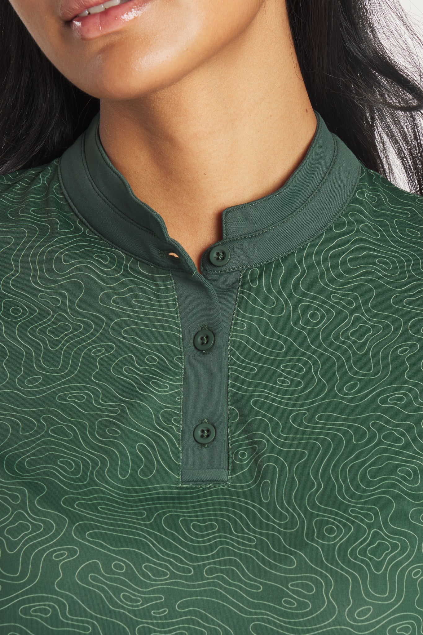 Women's Catalyst Topo III Polo with Collar Green - Image 2