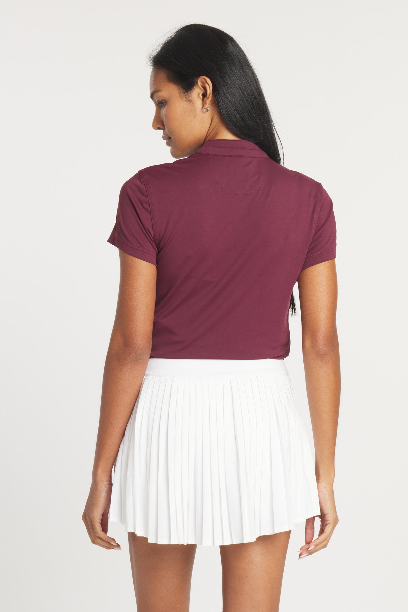 Women's Catalyst Polo Shirt in Fig with Mock Collar - Image 2