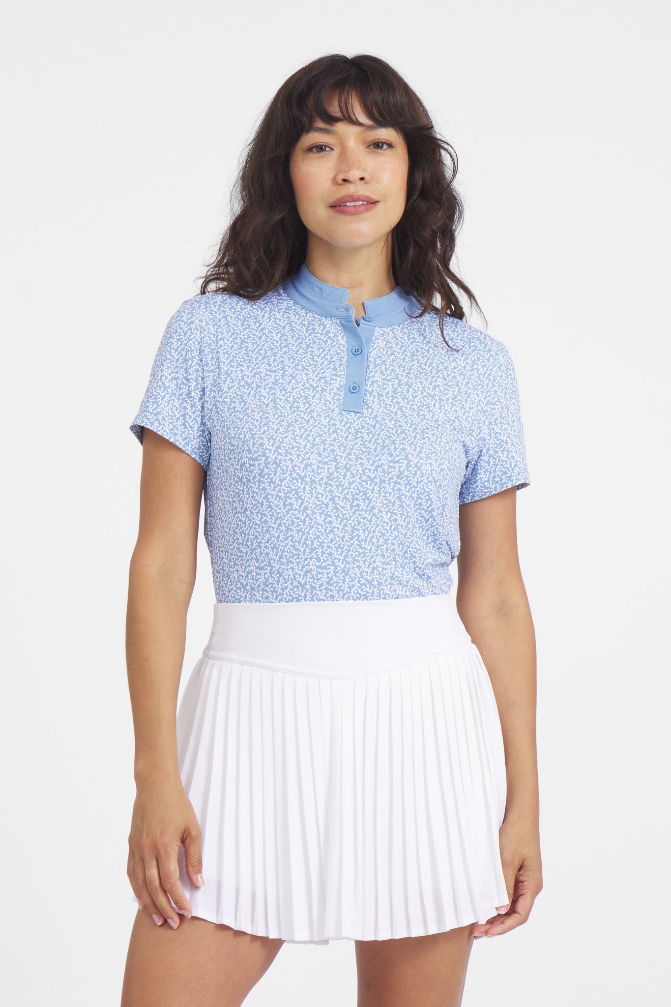 Women's Catalyst Polo Shirt with Collar in Coral - Image 3