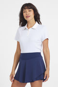 Women's Catalyst Polo Shirt in Stream Blue Stripe