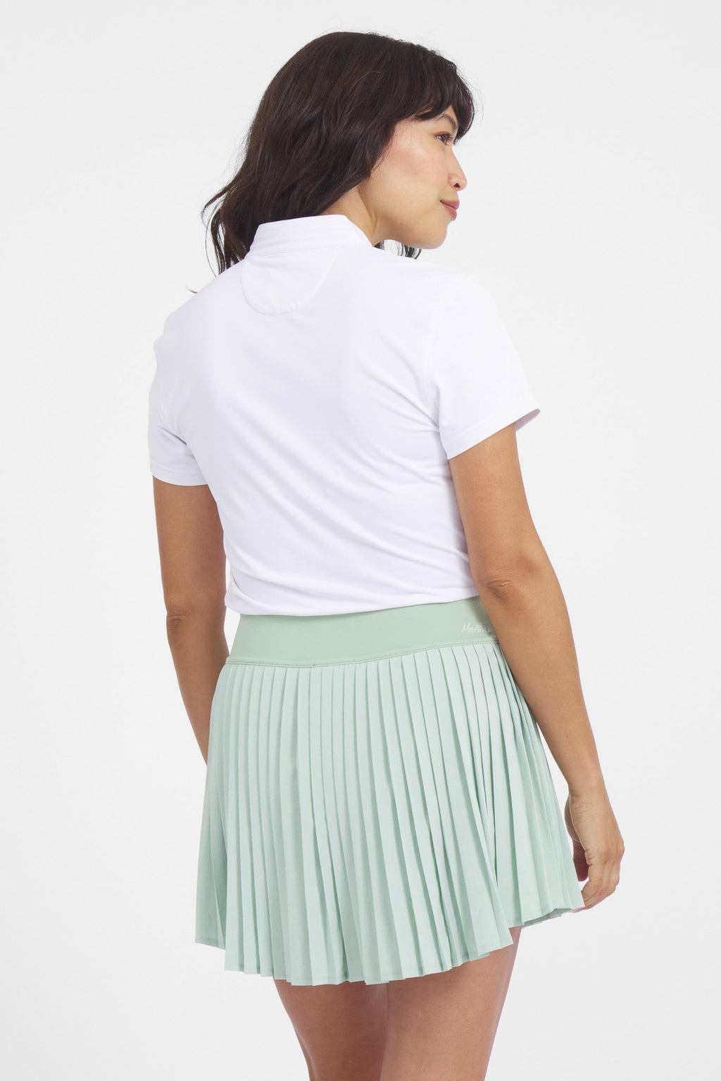 Women's Catalyst Polo Shirt in Cloud White Mock Neck Design - Image 4