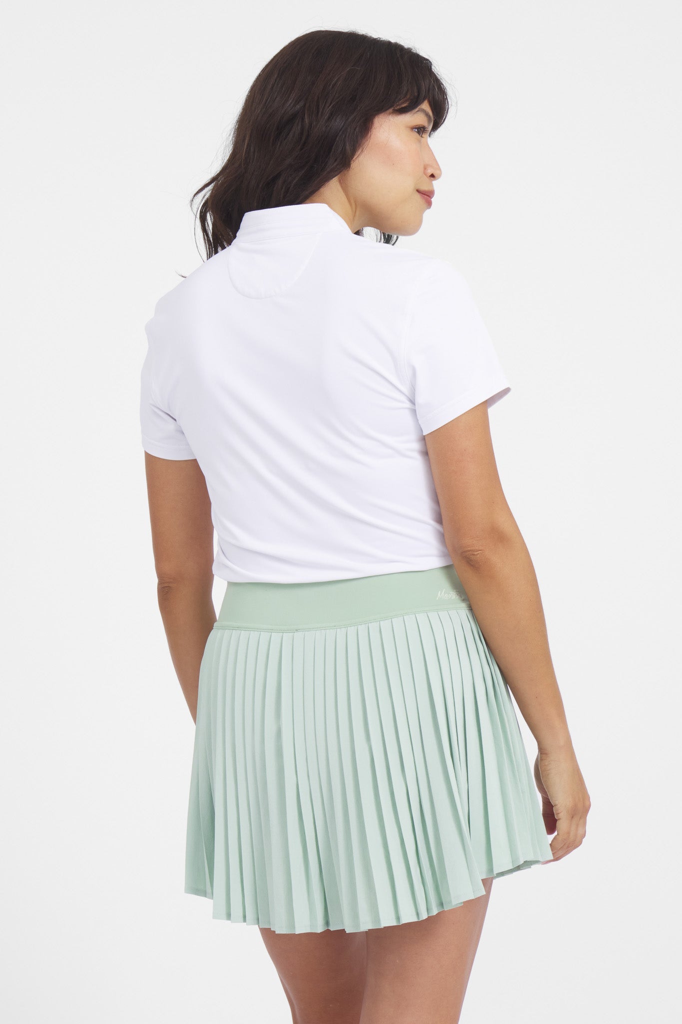 Women's Catalyst Polo Shirt in Cloud White Mock Neck Design - Image 4