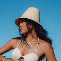 MARGO Palm Straw Hat in Beige