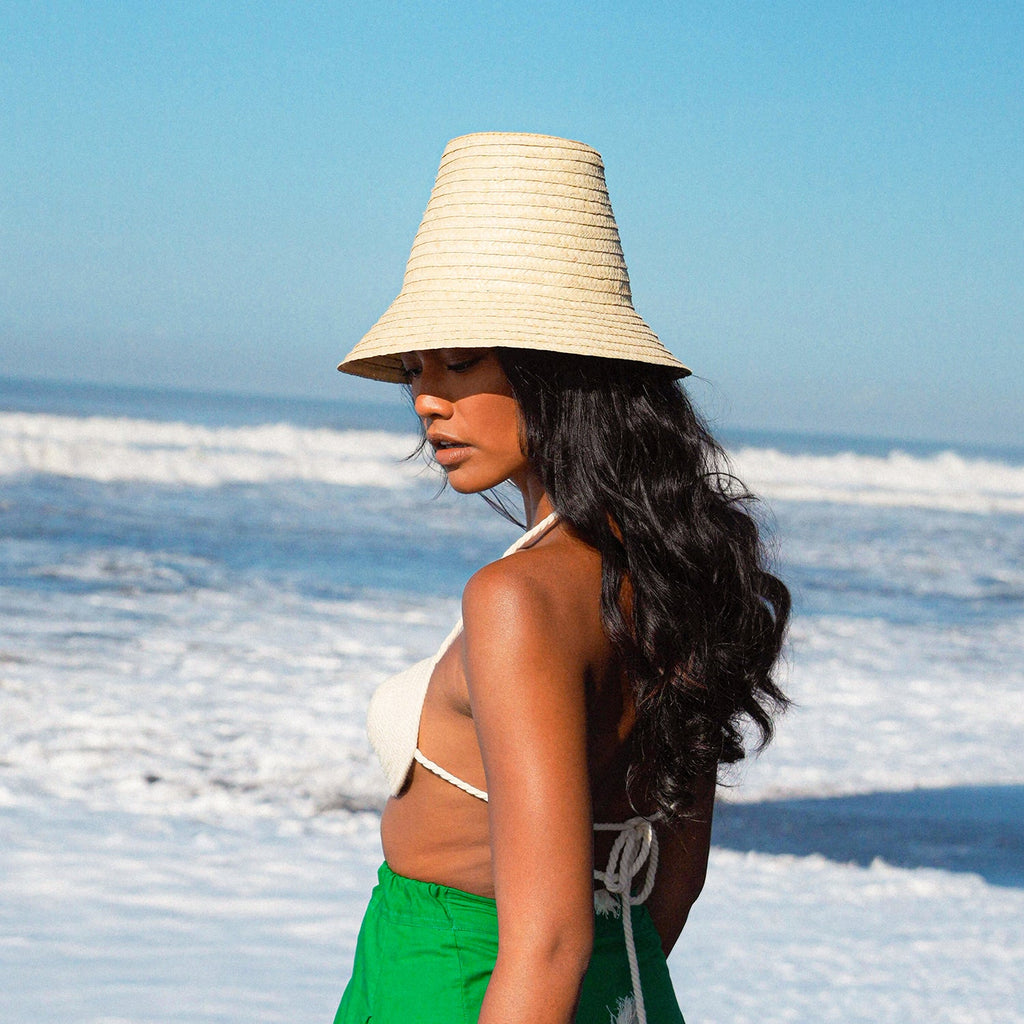 MARGO Palm Straw Hat in Beige