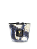 Baobab Stones Lazuli Max 10 candle in abstract navy and cream marbled glass