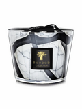 Baobab Stones Marble Max 10 candle in grey marble-effect hand-blown glass vessel