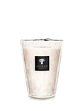 White Pearls Max 24 scented candle with delicate pink and white pearl-like fragments