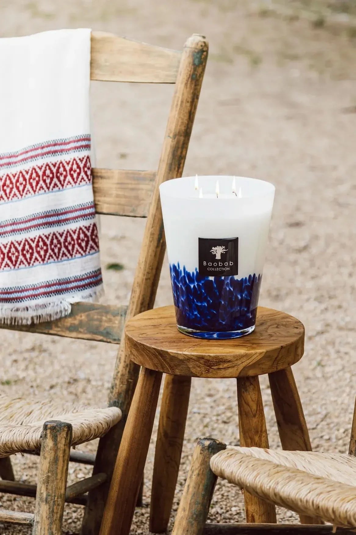 Feathers Touareg Max 35 Scented Candle with Tribal Design