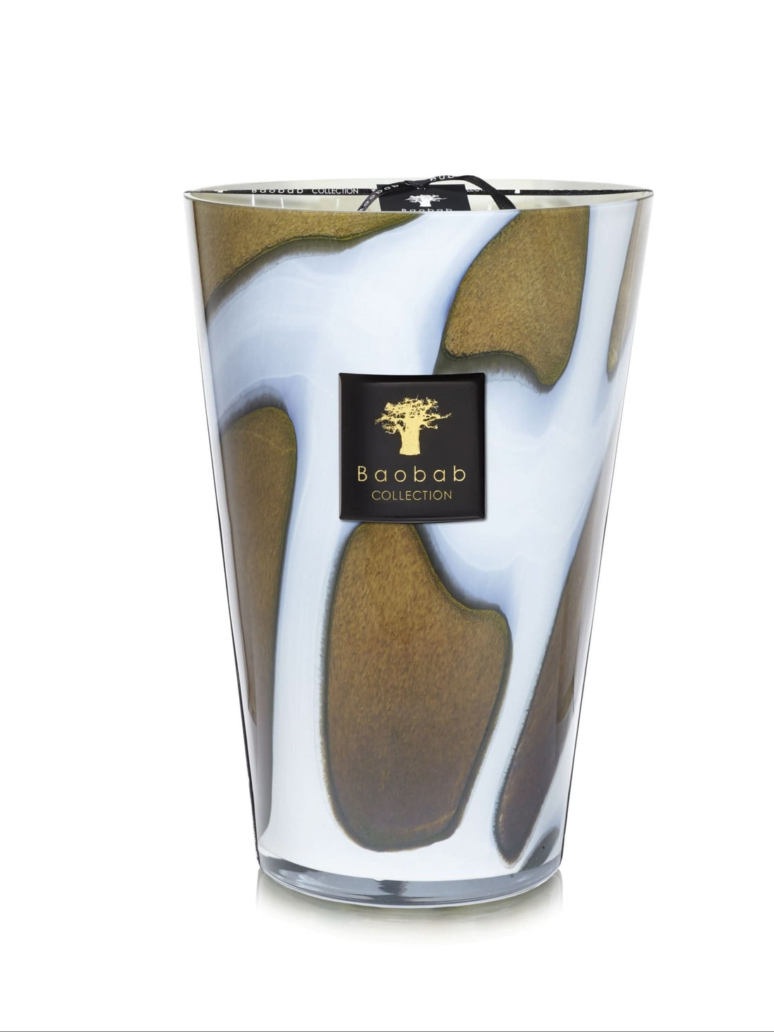 Baobab Stones Agate Max 35 candle with artistic Brazilian stone-inspired glass design