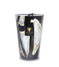 Baobab Collection Stones Marble Max 35 candle with grey and black marble-effect hand-blown glass.