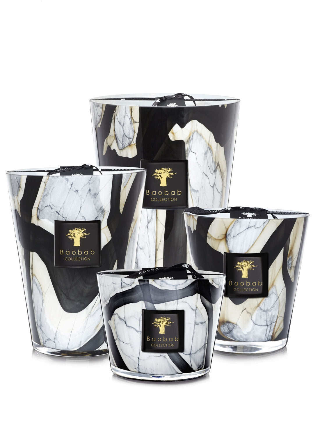 Stones Marble Max 16 Scented Candle in Grey and Beige