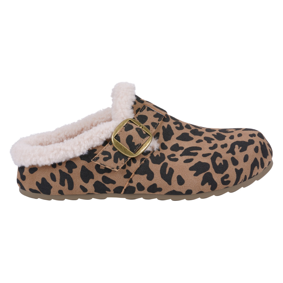 Women's Maylis Leopard Print Faux Fur Lined Mule Slipper - Image 2