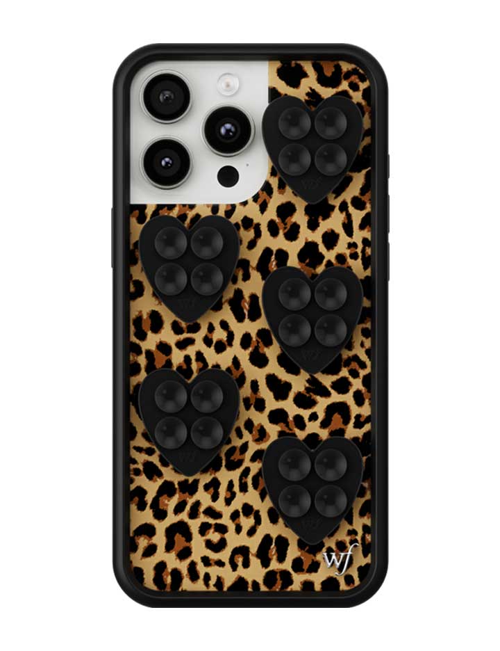 Mini Heart Stickeez Phone Suction Mounts 5 Pack in Black - Image 2