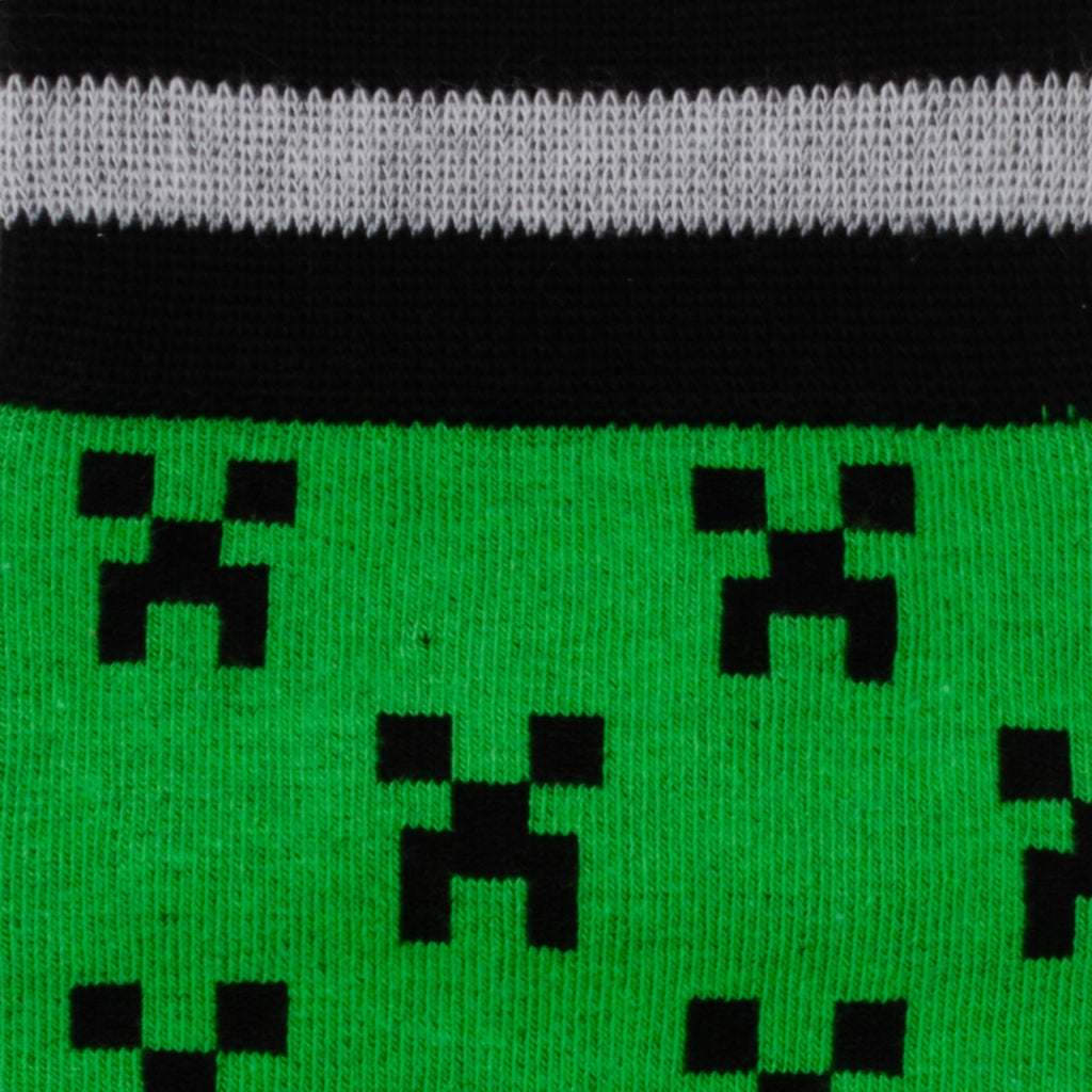 Minecraft Creeper Matching Father and Son Green Sock Set - Image 5