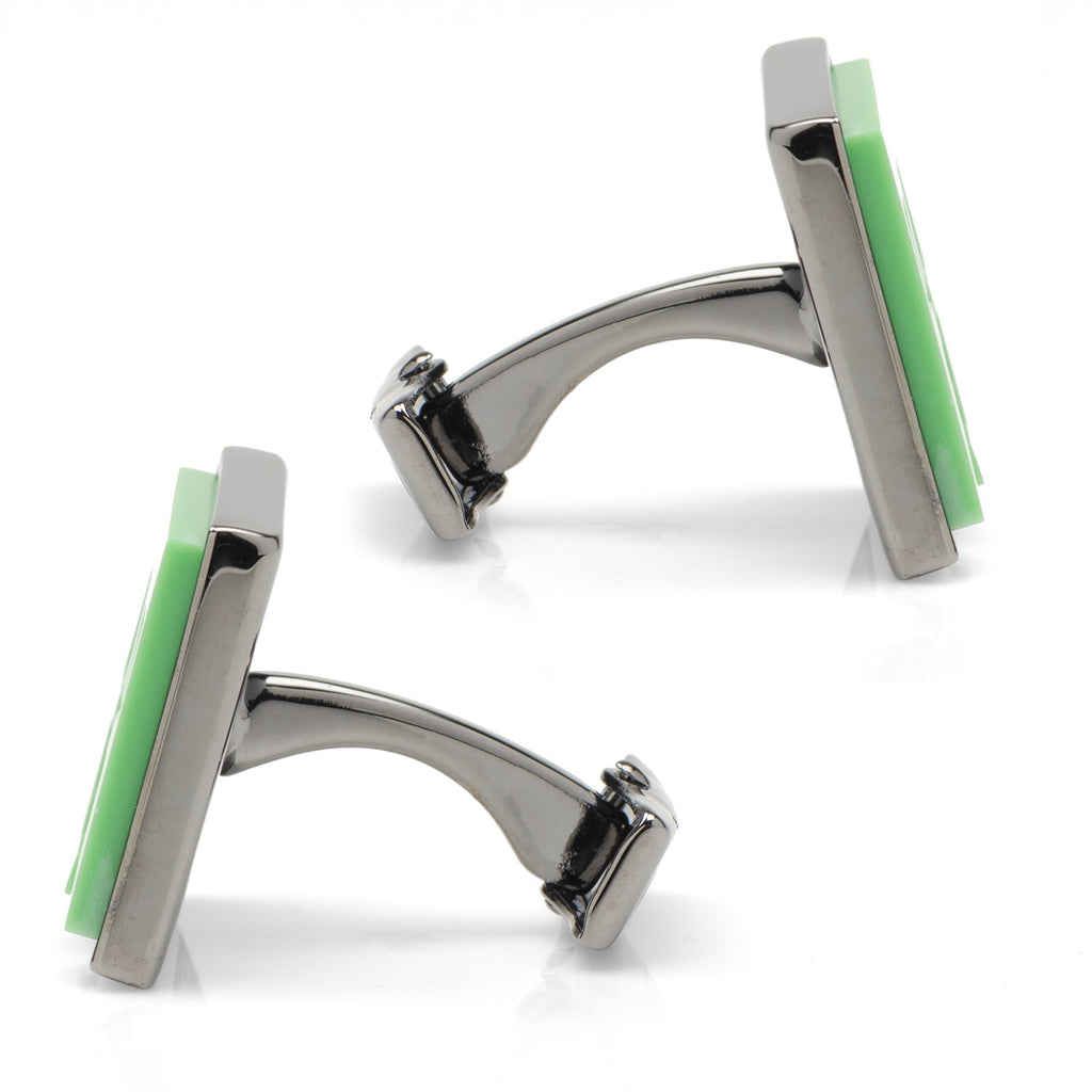 Minecraft Creeper Cufflinks in Sleek Gunmetal Finish - Image 4