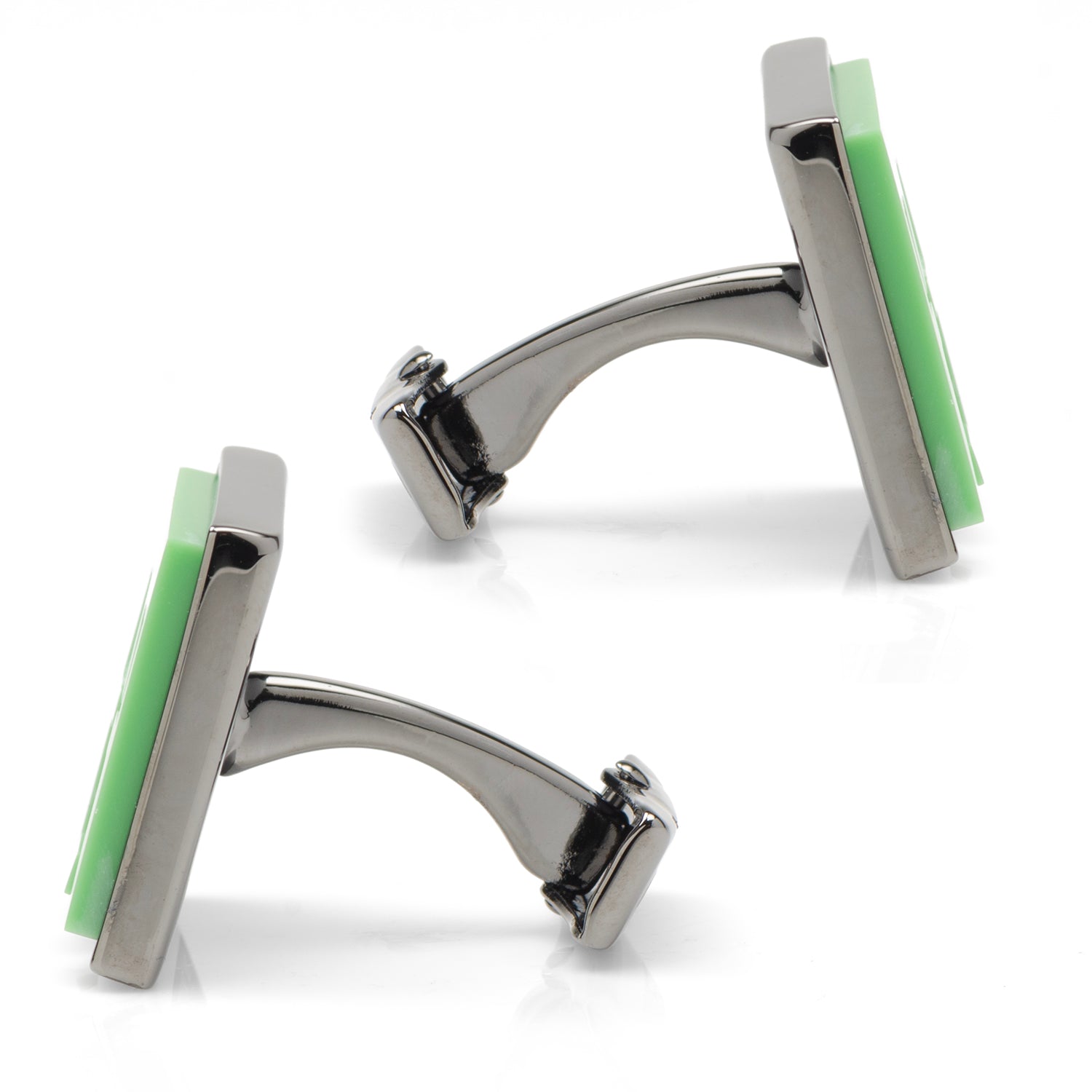 Minecraft Creeper Cufflinks in Sleek Gunmetal Finish - Image 4