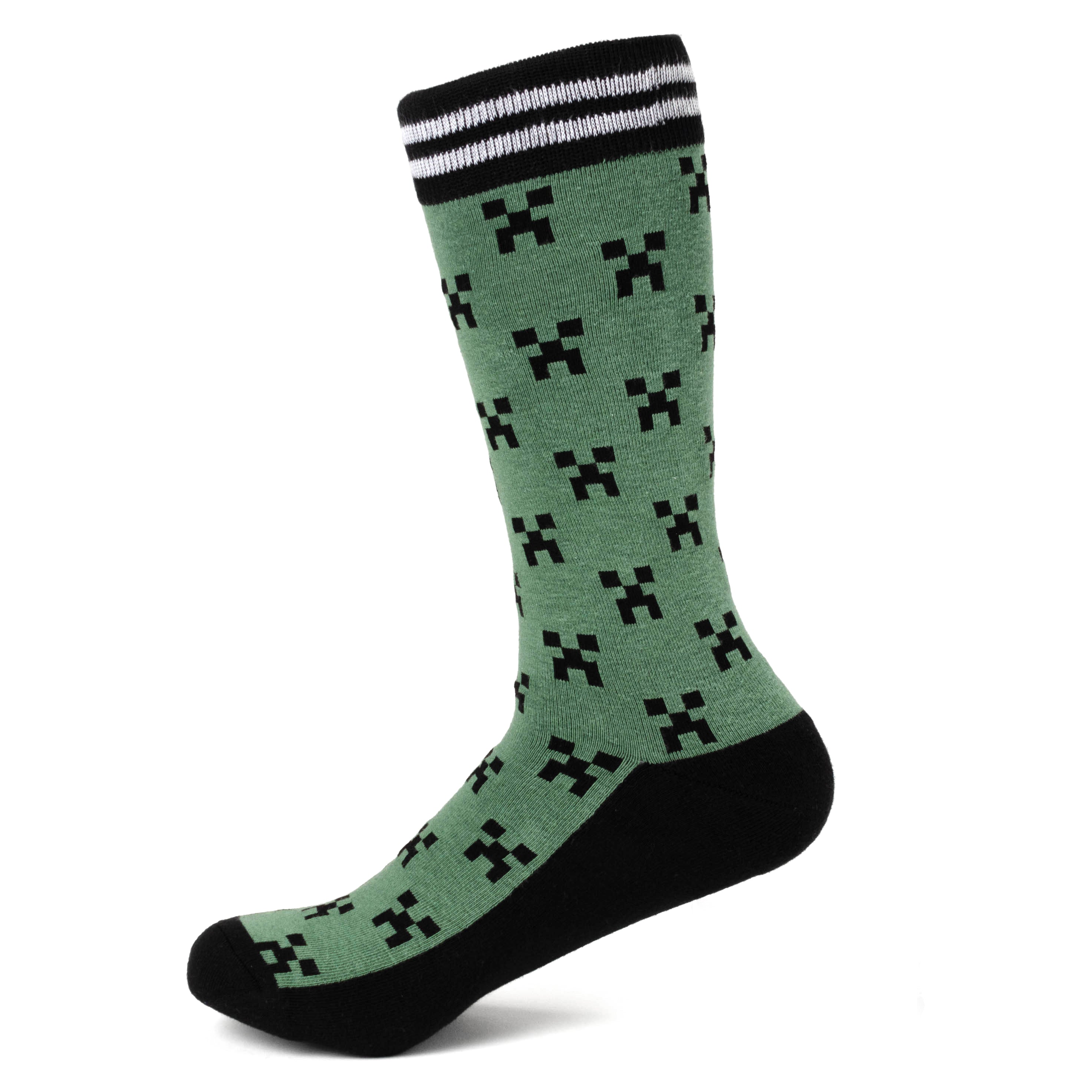 Minecraft Creeper Men's Crew Sock 3-Pair Gift Set - Image 11