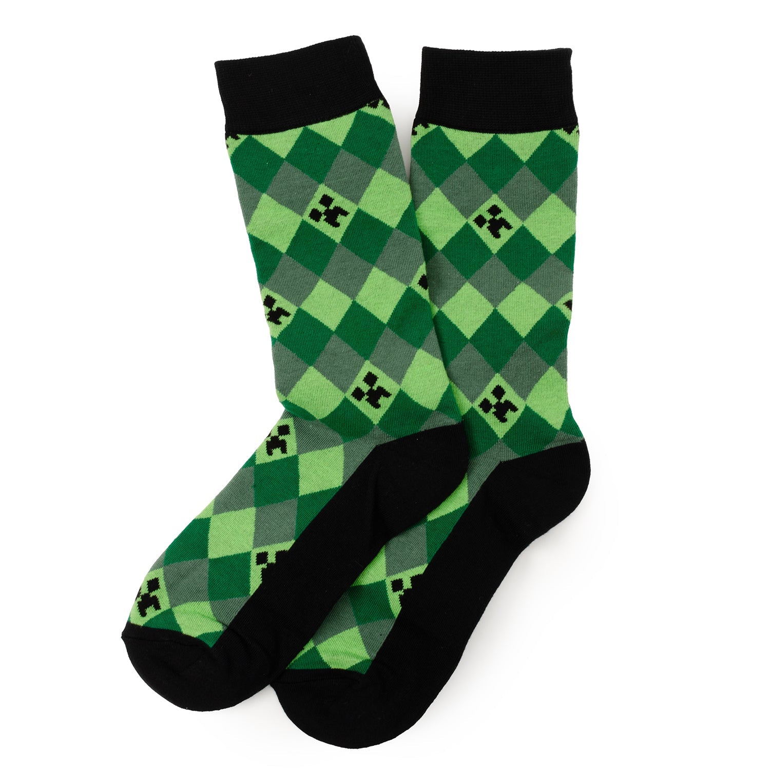 Minecraft Creeper Men's Crew Sock 3-Pair Gift Set - Image 3
