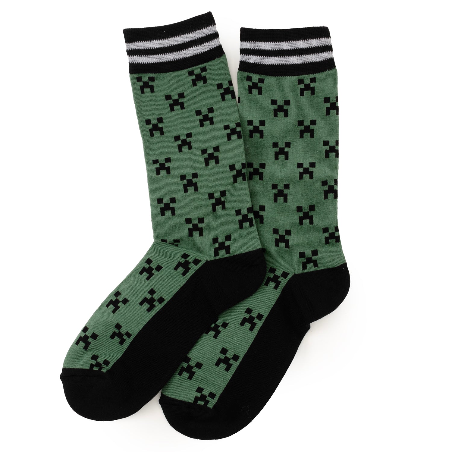 Minecraft Creeper Men's Crew Sock 3-Pair Gift Set - Image 7