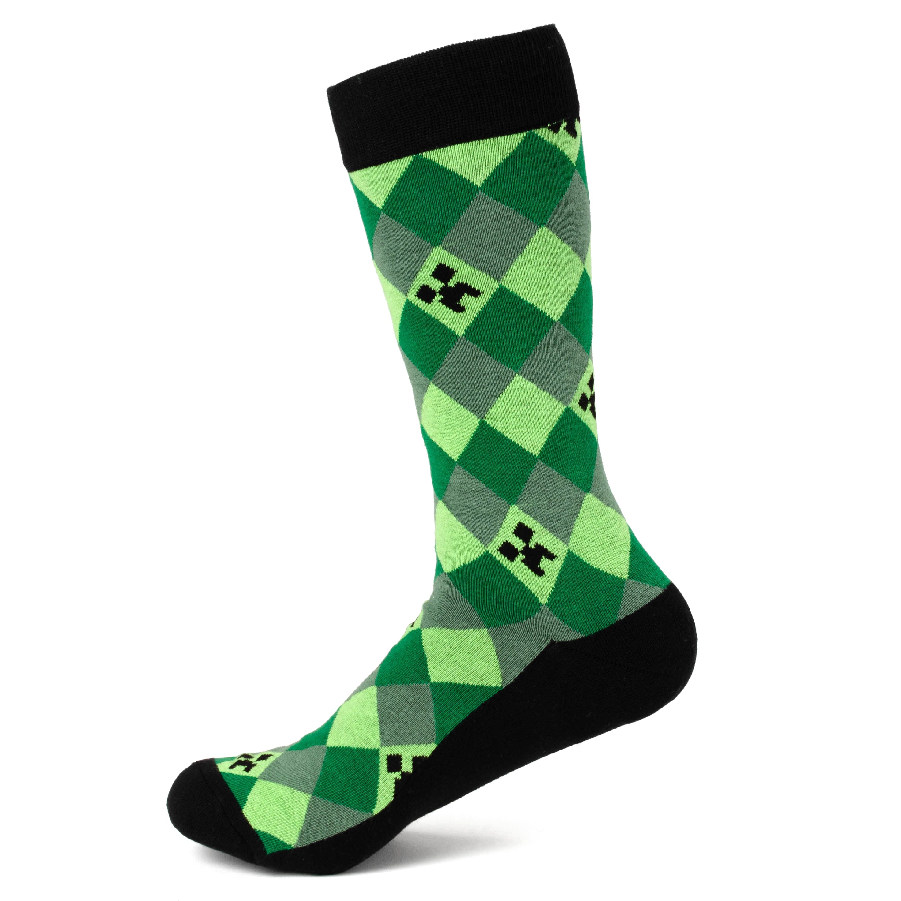 Minecraft Creeper Men's Crew Sock 3-Pair Gift Set - Image 9