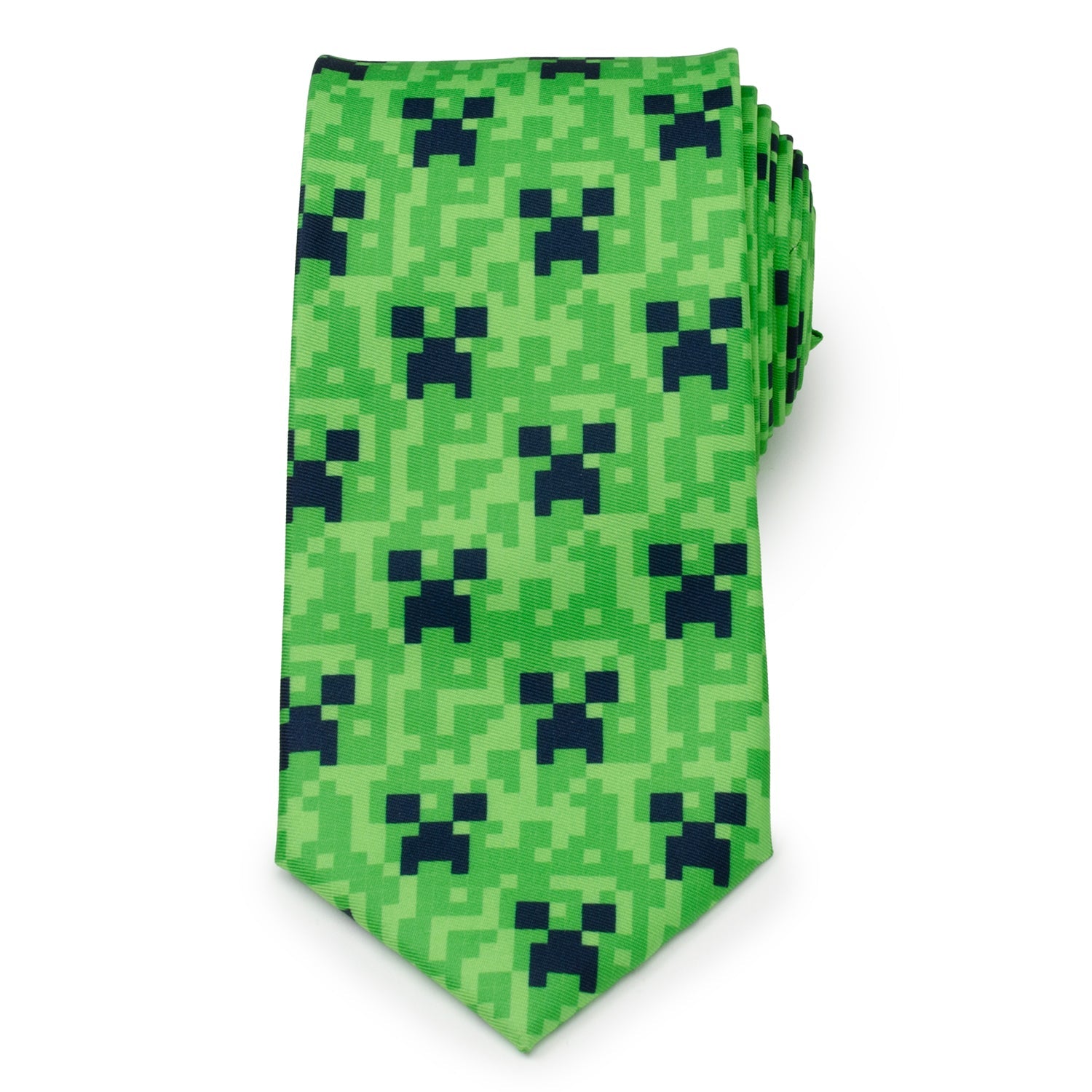 Minecraft Creeper Face Green Necktie for Gaming Fans - Image 3