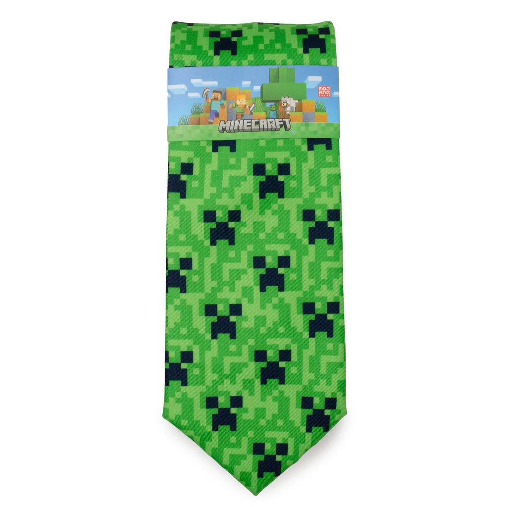 Minecraft Creeper Face Green Necktie for Gaming Fans - Image 7