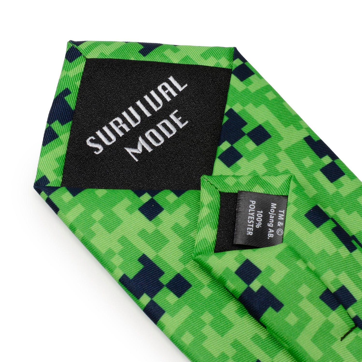Minecraft Creeper Pixel Print Green Boys Necktie for Kids - Image 4